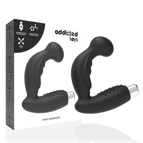 Addicted Toys - Prostatischer Vibrator Wiederaufladbar. Modell 3 - Schwarz