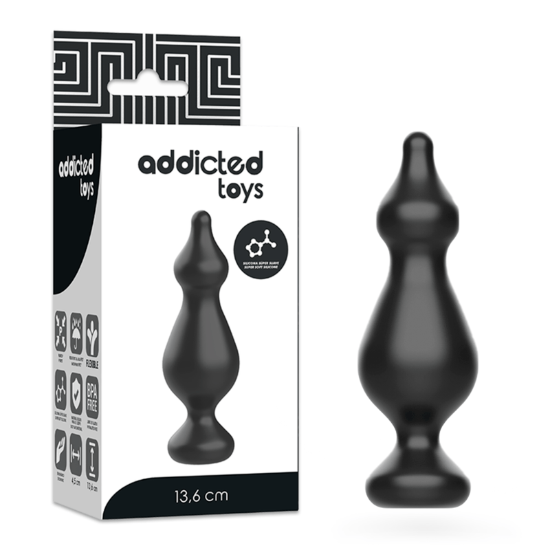 Addicted Toys - Anal Sexueller Stecker 13.6 cm Schwarz