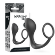 Analplug mit Silikonring und Vibration Schwarz 10,4 x 5,8 cm