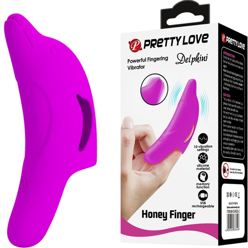 Pretty Love - Delphini Leistungsstarker Lila Fingerstimulator