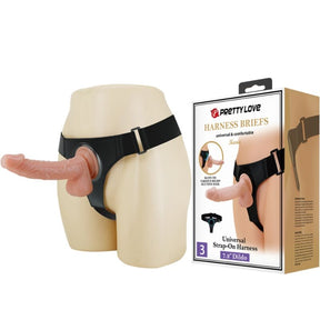 Pretty Love - Harness-Hose Universal-Harness mit Dildo Kevin 19 cm Natural