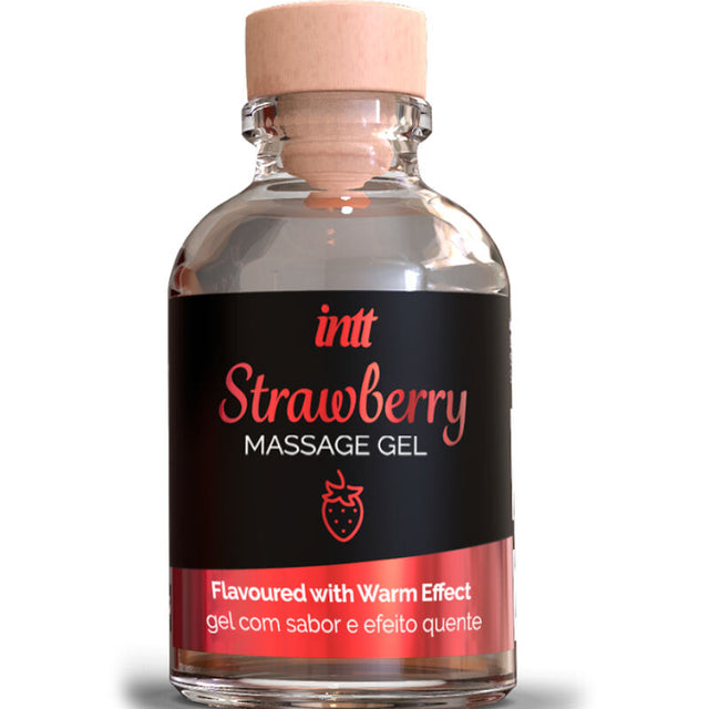 Intt Massage & Oral Sex - Massagegel mit Heissem Effekt Erdbeergeschmack
