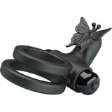 Pretty Love - Doppelvibrierring mit Schwarzem Stimulator