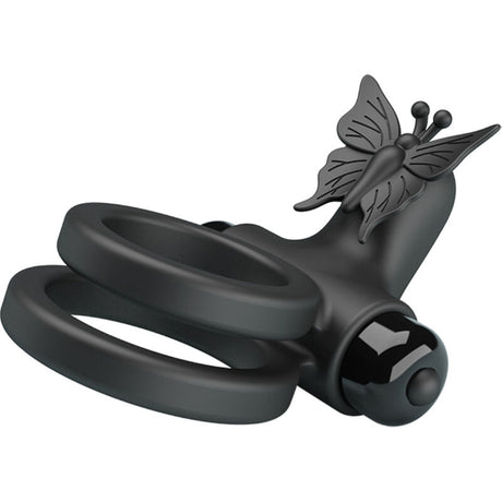 Pretty Love - Doppelvibrierring mit Schwarzem Stimulator