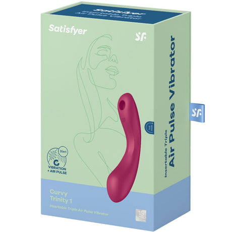 Vibrator Curve Trinity 1 Air Pulse Vibration Red Schwarz.9
