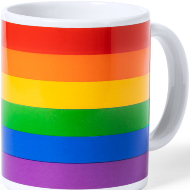 Pride - Lgbt-Flaggenbecher in Einzelkarton Kraft /en/Pt/en/Fr/It/