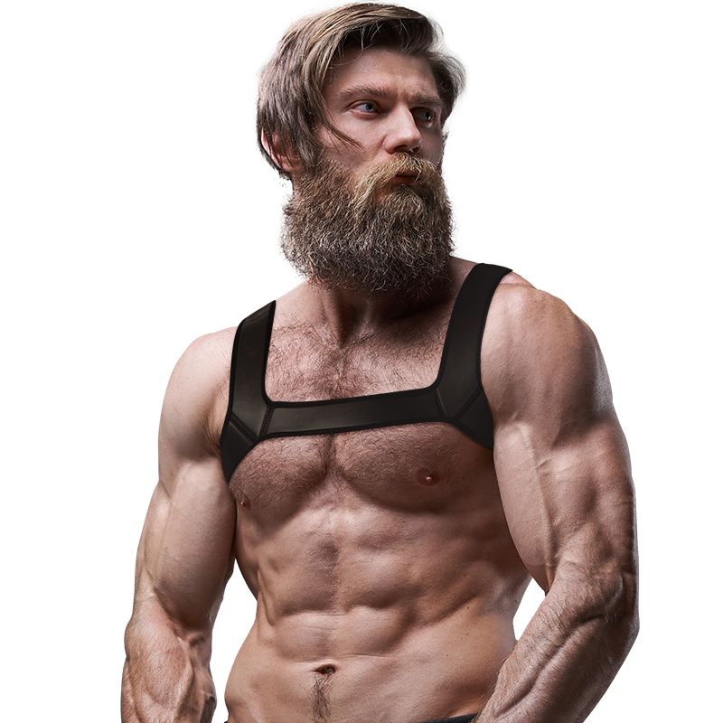Fetish Submissive Attitude - Neopren-Brustgurt für Mnner, Grösse L