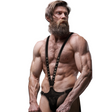 Fetish Submissive Attitude - V-Förmiger Harness aus Ökoleder für Herren
