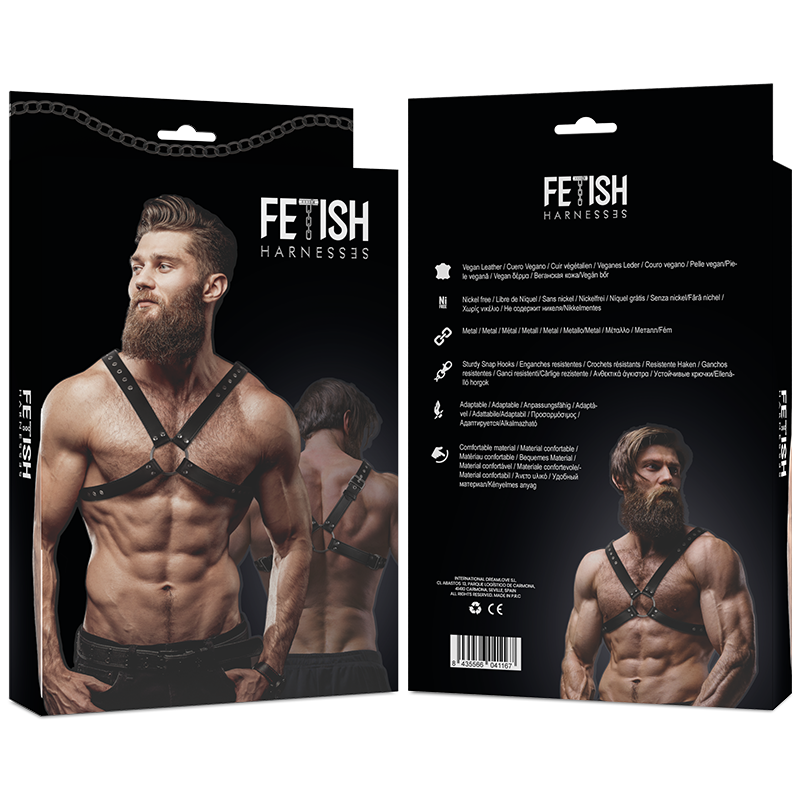 Fetish Submissive Attitude - Herren-Brustgeschirr aus Ökoleder