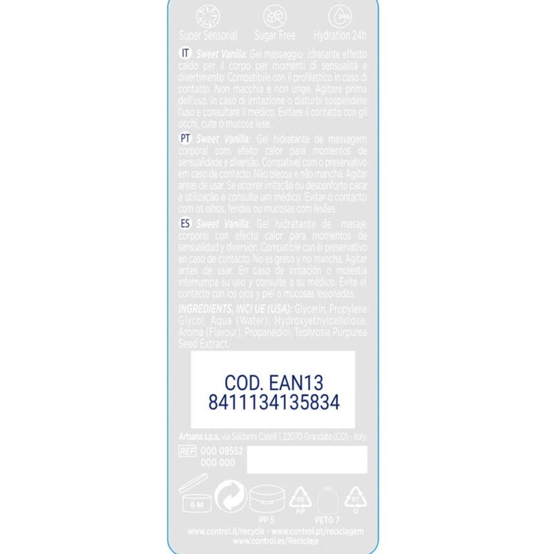 Control - 2 en 1 Massage & Vergnügen Madagascar Süße 200 ml