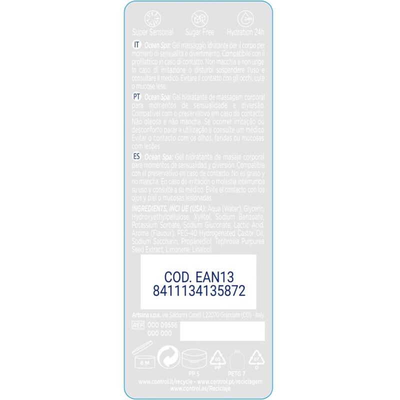 Control - 2 en 1 Massage & Vergnügen Mittelmeer 200 ml