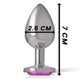 Intense - Aluminium-Metall-Anal-Stecker Rosa Herz Grösse S