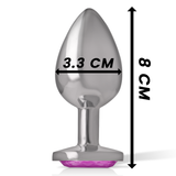 Intense - Aluminium-Metall-Anal-Stecker Rosa Herz Grösse M