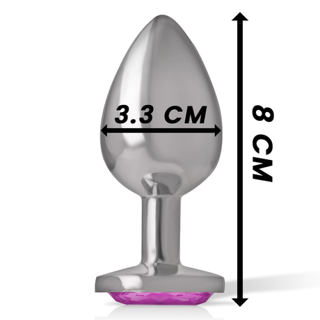 Intense - Aluminium-Metall-Anal-Stecker Rosa Herz Grösse M