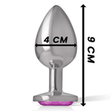 Intense - Aluminium-Metall-Anal-Stecker Rosa Herz Grösse L