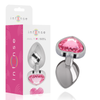 Analplug Aluminium-Metall-Anal-Stecker Rosa Herz L 4 x 4 cm