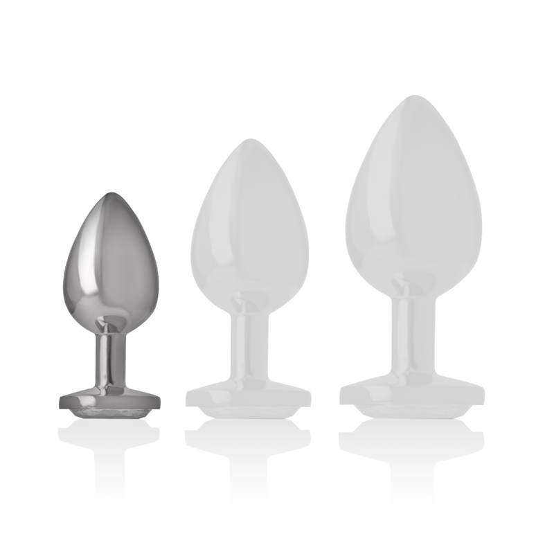Intense - White Heart Aluminium Metall Anal Plug Grösse S