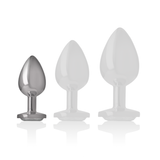 Intense - White Heart Aluminium Metall Anal Plug Grösse S