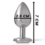 Intense - White Heart Aluminium Metall Anal Plug Grösse S