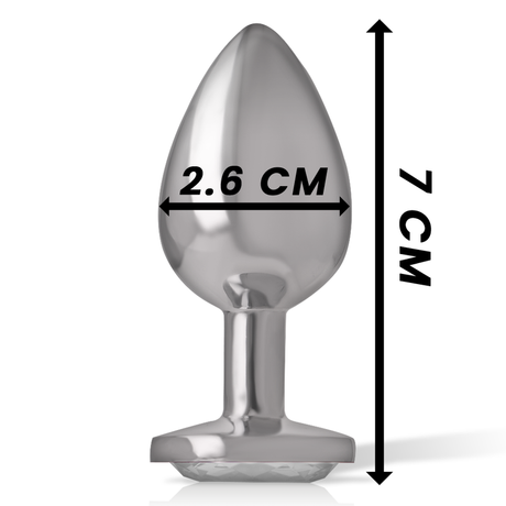 Intense - White Heart Aluminium Metall Anal Plug Grösse S