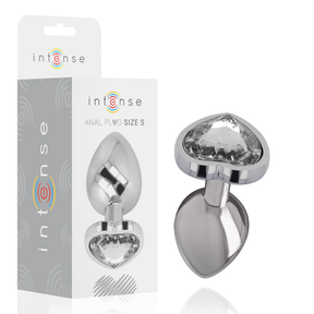 Intense - White Heart Aluminium Metall Anal Plug Grösse S