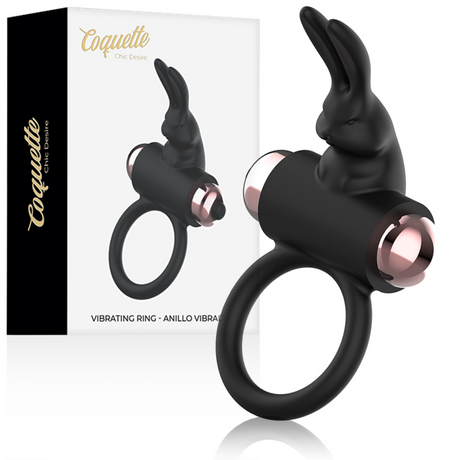 Coquette Chic Desire - Cockring mit Vibrator Schwarz/ Gold