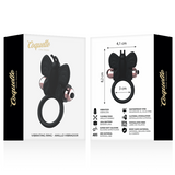 Coquette Chic Desire - Cockring Schmetterling mit Vibrator Schwarz/ Gold