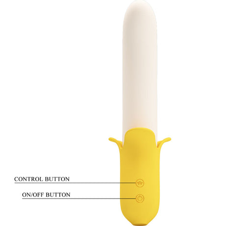 Dildo Banana Geek Super Power 7 Vibrationen Up&Down Silikon Schwarz.3