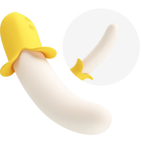 Dildo Banana Geek Super Power 7 Vibrationen Up&Down Silikon Schwarz.5