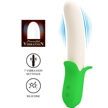 Dildo Banana Knight Super Power 7 Silikonvibrationen.2