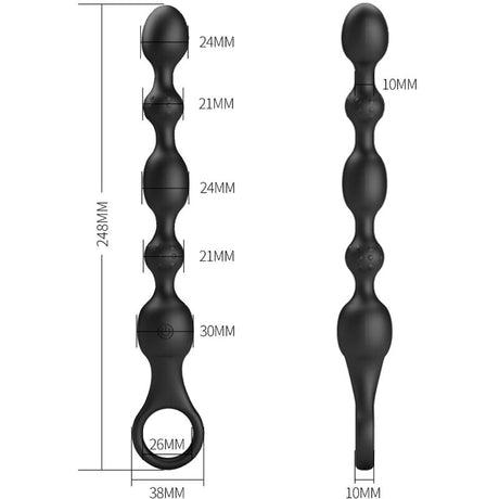 Analkette Van Anal Balls 10 Vibrationen Wiederaufladbares Silikon.4