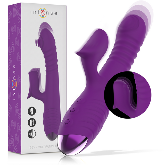 Intense - Iggy Multifunktions-Wiederaufladbarer Vibrator Up & Down mit Klitorelstimulator Lila