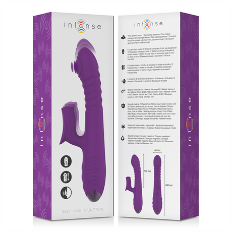 Intense - Iggy Multifunktions-Wiederaufladbarer Vibrator Up & Down mit Klitorelstimulator Lila