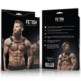 Fetish Submissive Attitude - Brustharness aus Ökoleder für Herren mit Nieten