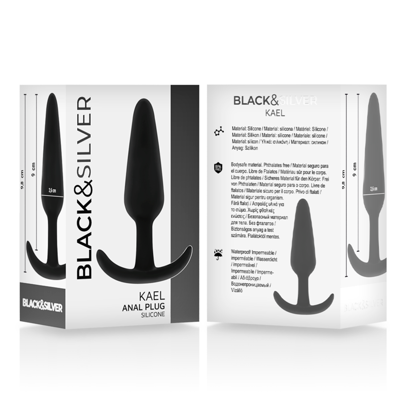 Black&Silver - Kael Silikon Analplug mit Mittlerem Griff