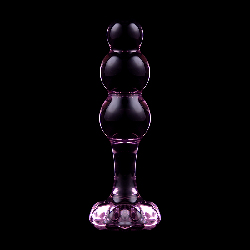 Nebula Series by Ibiza - Modell 1 Analplug Borosilikatglas Rosa 10.5 cm-x-3 cm