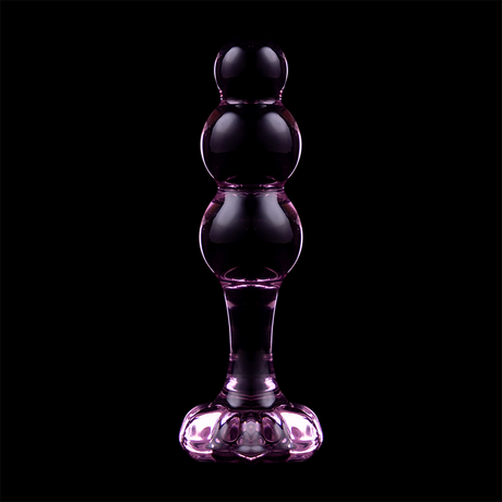 Nebula Series by Ibiza - Modell 1 Analplug Borosilikatglas Rosa 10.5 cm-x-3 cm