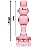 Nebula Series by Ibiza - Modell 1 Analplug Borosilikatglas Rosa 10.5 cm-x-3 cm