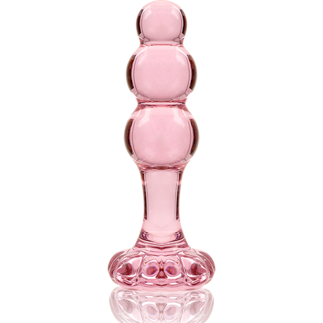 Nebula Series by Ibiza - Modell 1 Analplug Borosilikatglas Rosa 10.5 cm-x-3 cm