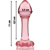Nebula Series by Ibiza - Modell 2 Analplug Borosilikatglas Rosa 11 cm-x-3.5 cm