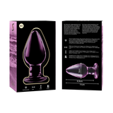 Nebula Series by Ibiza - Modell 3 Analplug Borosilikatglas Rosa 11 cm-x-5 cm