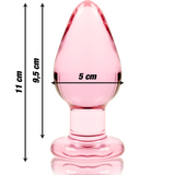 Nebula Series by Ibiza - Modell 3 Analplug Borosilikatglas Rosa 11 cm-x-5 cm