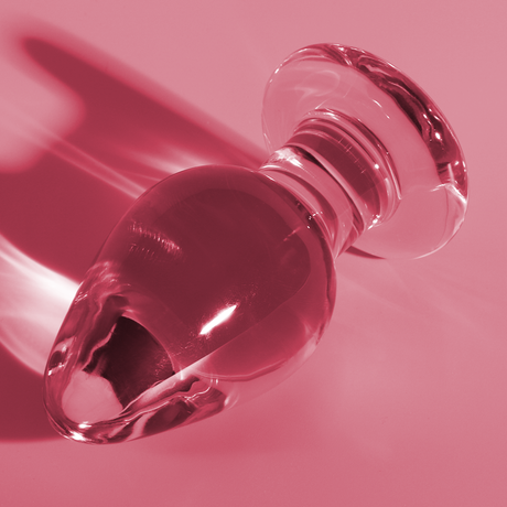 Nebula Series by Ibiza - Modell 3 Analplug Borosilikatglas Rosa 11 cm-x-5 cm