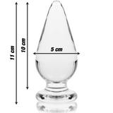 Nebula Series by Ibiza - Modell 4 Analplug Borosilikatglas Klar 11 cm-x-5 cm