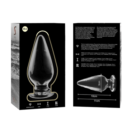 Nebula Series by Ibiza - Modell 4 Analplug Borosilikatglas Klar 11 cm-x-5 cm