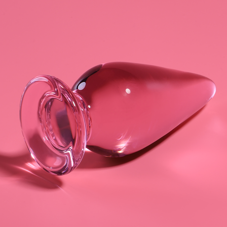 Nebula Series by Ibiza - Modell 4 Analplug Borosilikatglas Rosa 11 cm-x-5 cm