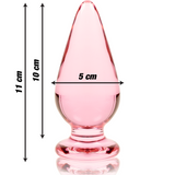 Nebula Series by Ibiza - Modell 4 Analplug Borosilikatglas Rosa 11 cm-x-5 cm