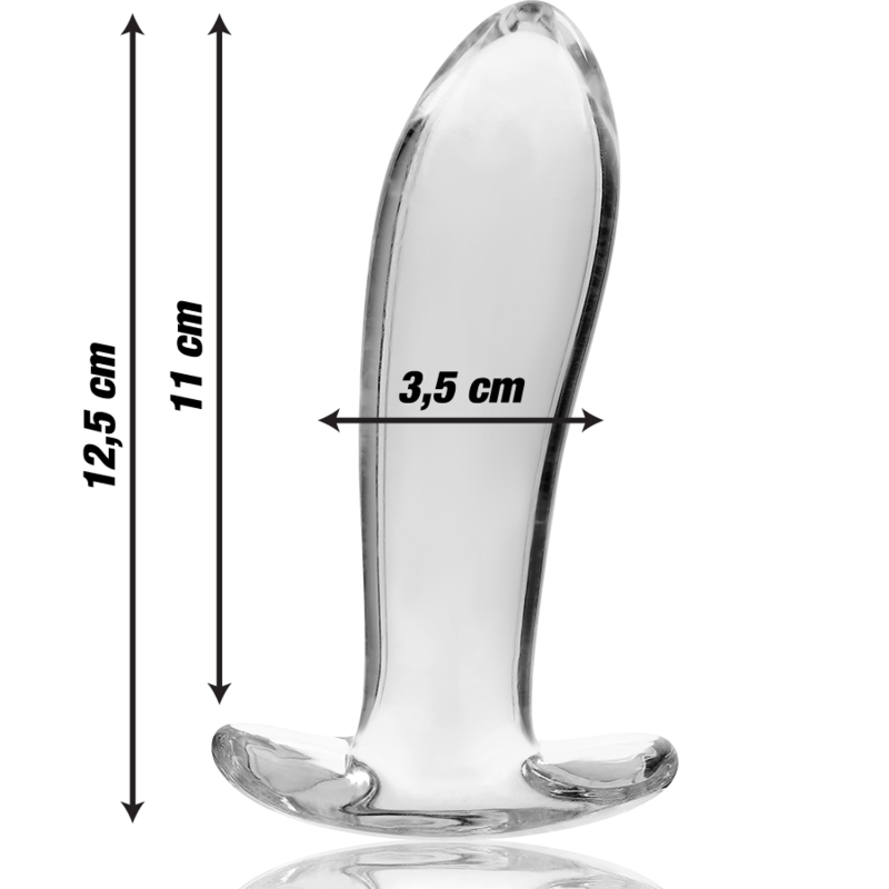 Nebula Series by Ibiza - Modell 5 Analplug Borosilikatglas Klar 12.5 cm-x-3.5 cm