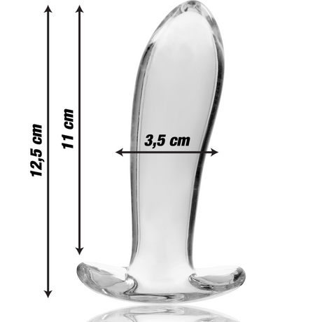 Nebula Series by Ibiza - Modell 5 Analplug Borosilikatglas Klar 12.5 cm-x-3.5 cm