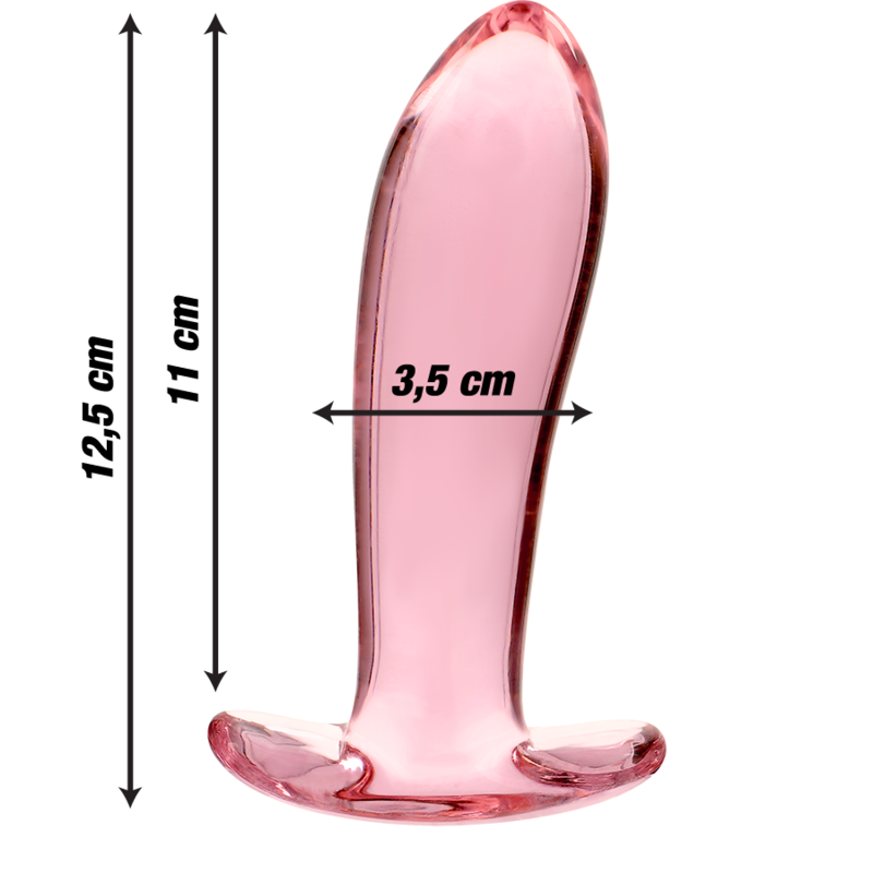 Nebula Series by Ibiza - Modell 5 Analplug Borosilikatglas Rosa 12.5 cm-x-3.5 cm